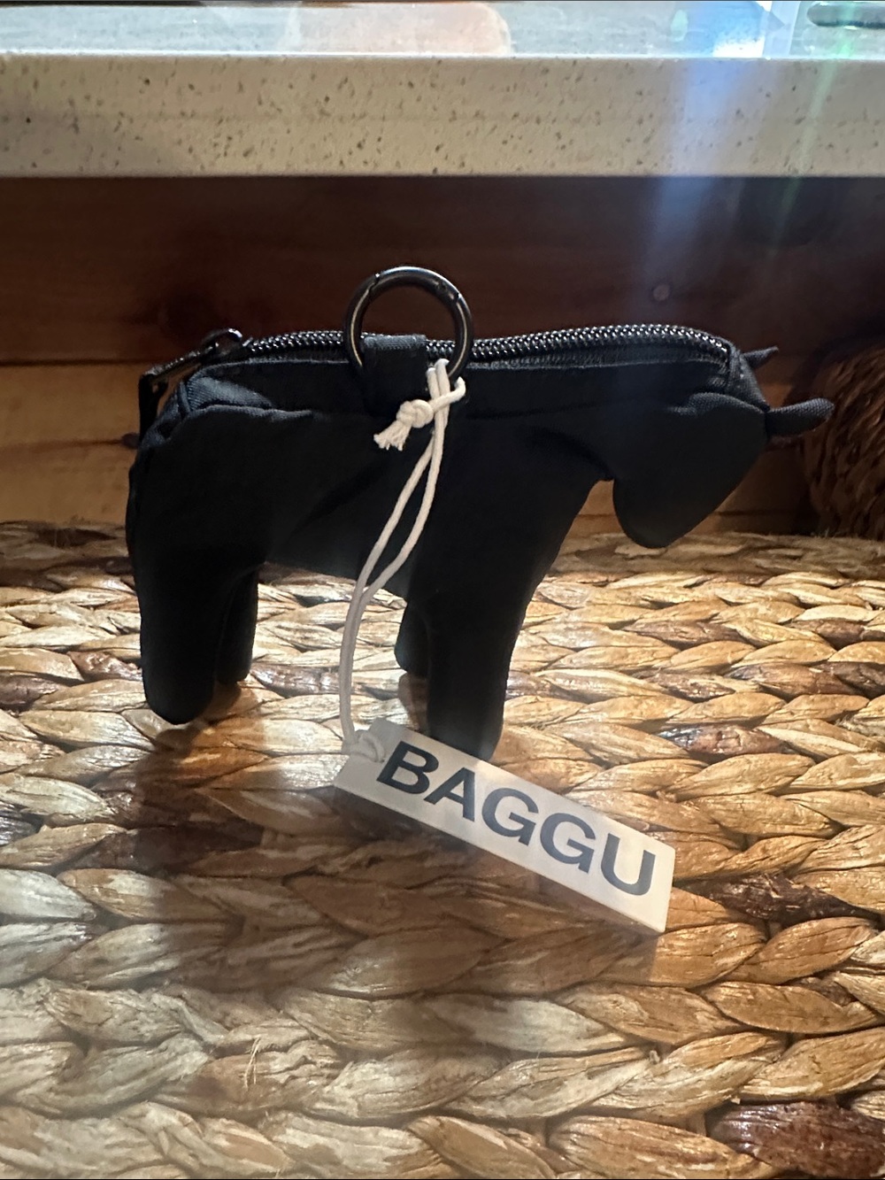 NWT BAGGU black horse with red embroidered horse bag charm / NEW - Picture 2 of 16